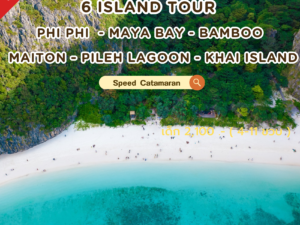 PK.6  ทัวร์เกาะพีพี เกาะไข่ เกาะไผ่ เกาะไม้ท่อน  Speed Catamaran