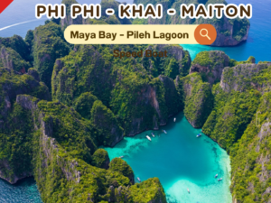 PK.5 ทัวร์เกาะไม้ท่อน เกาะพีพี มาหยา เกาะไข่แมว Speed Boat